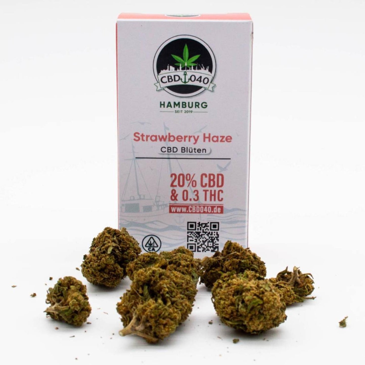 Strawberry Haze CBD Blüten für Händler im B2B-Shop Vorderansicht