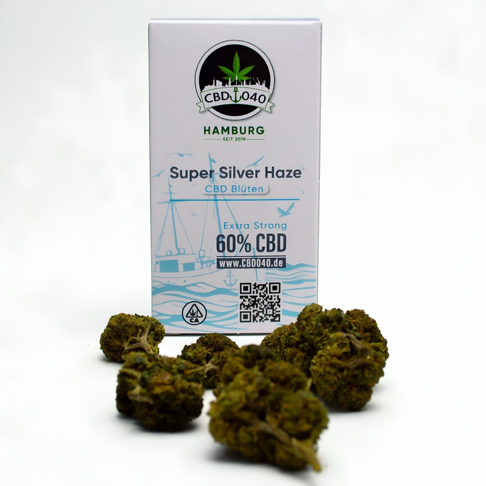 Super Silver Haze Extra Strong 60% CBD Blüten für Händler im B2B-Shop